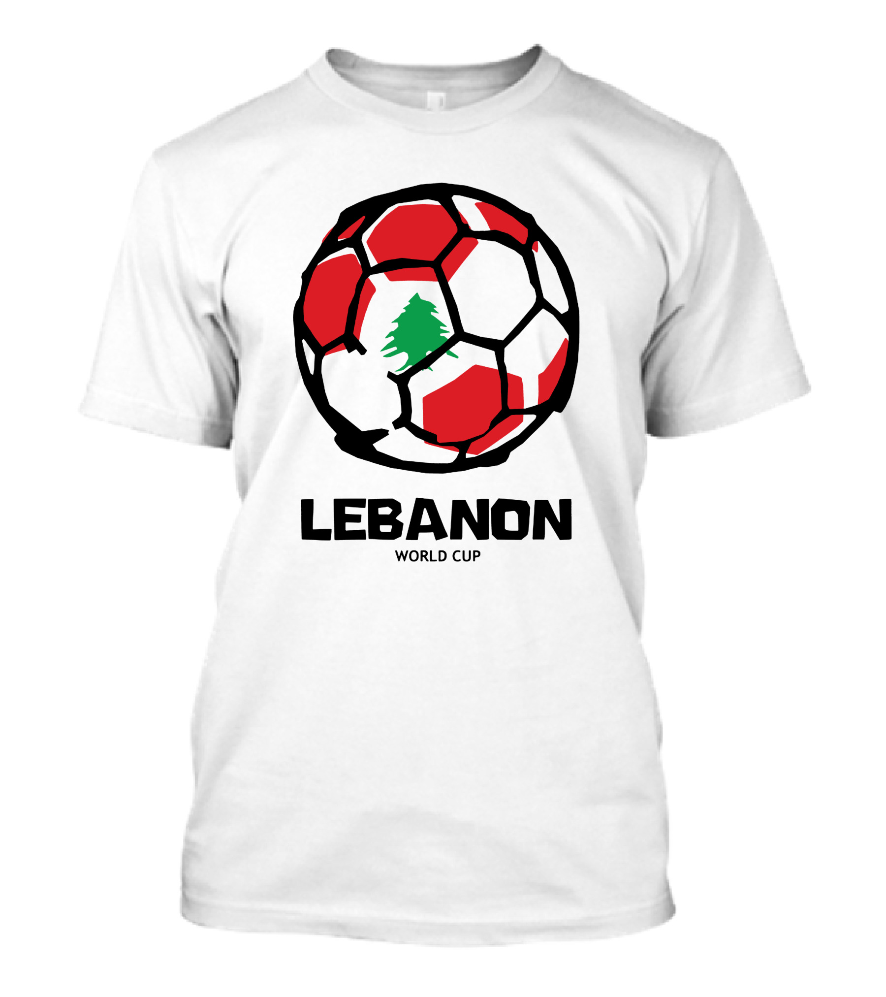 Lebanon World Cup Football Country Flag Ball T-Shirt