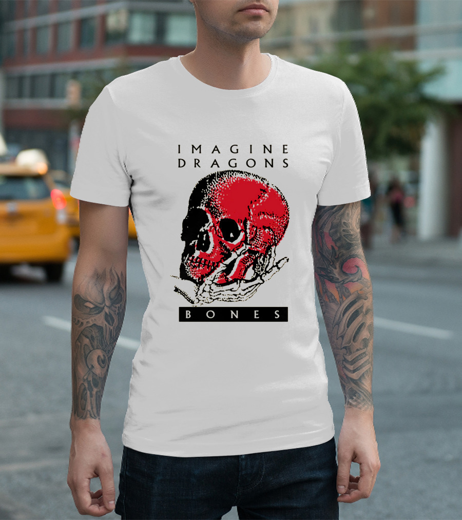 IMAGINE DRAGONS BONES Skull T-Shirt