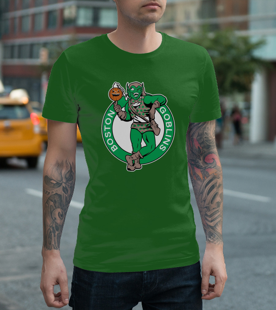 Boston Goblins Halloween Basketball Crossover T-Shirt