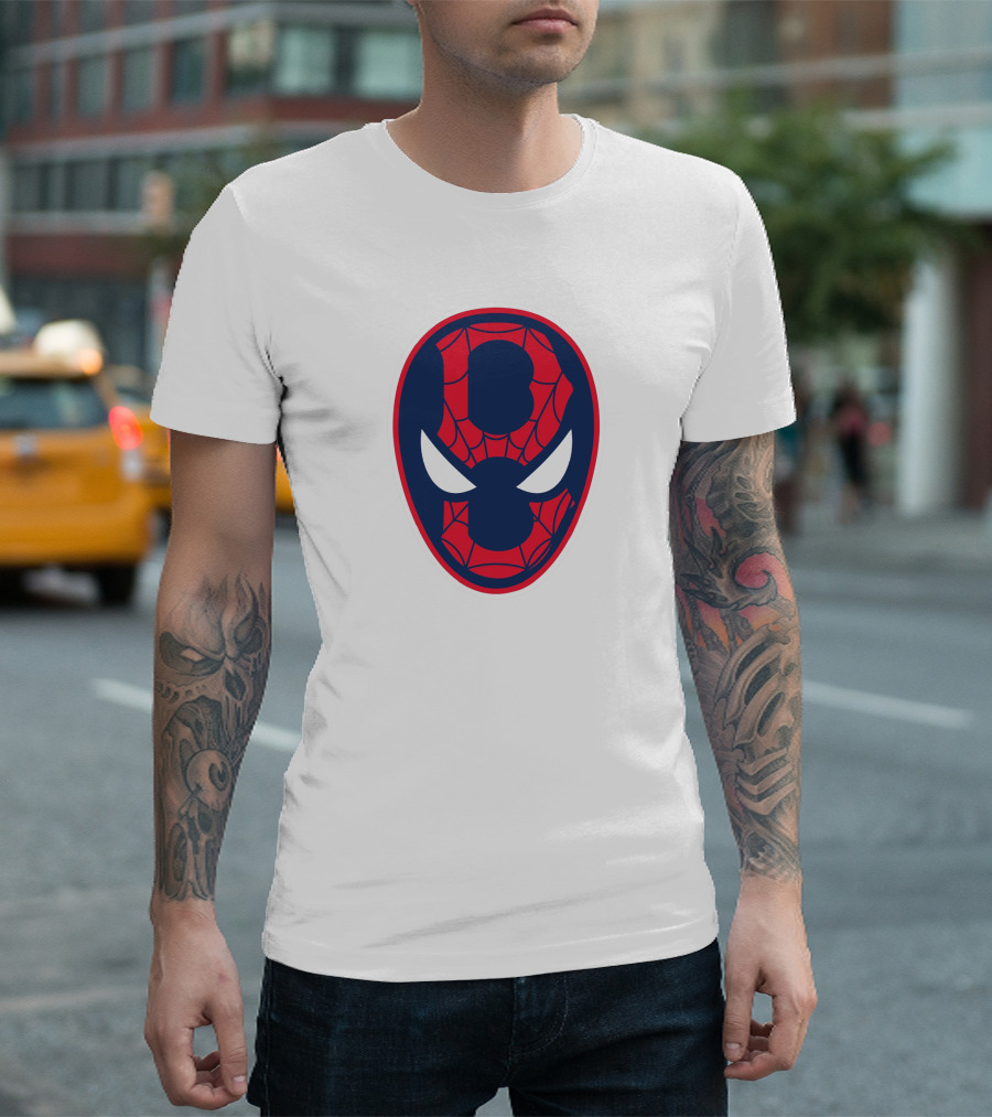 Boston Spider Sox MLB Web Pattern Mask T-Shirt