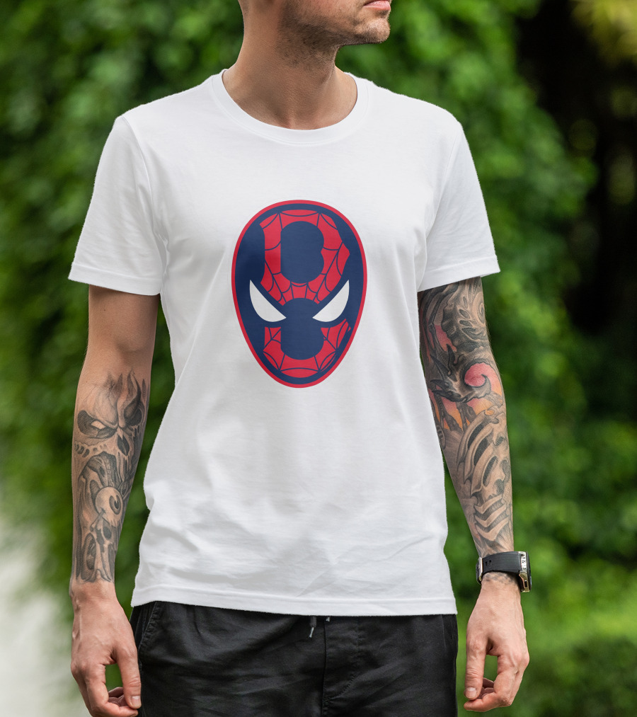 Boston Spider Sox MLB Web Pattern Mask T-Shirt