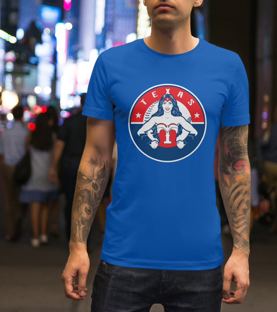 Texas Wonder Woman Baseball Icon T-Shirt