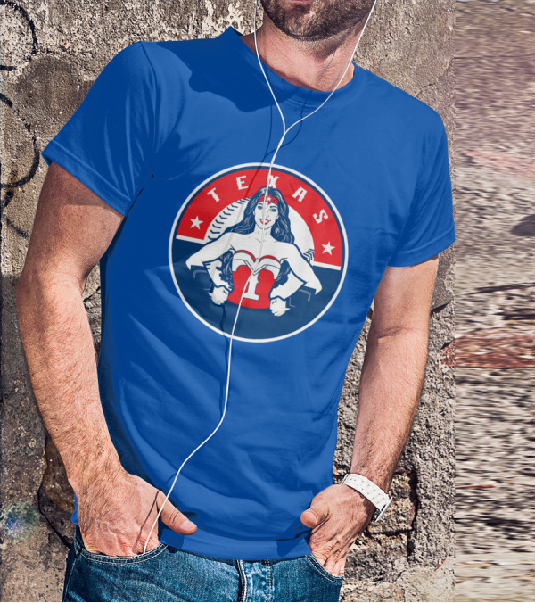 Texas Wonder Woman Baseball Icon T-Shirt