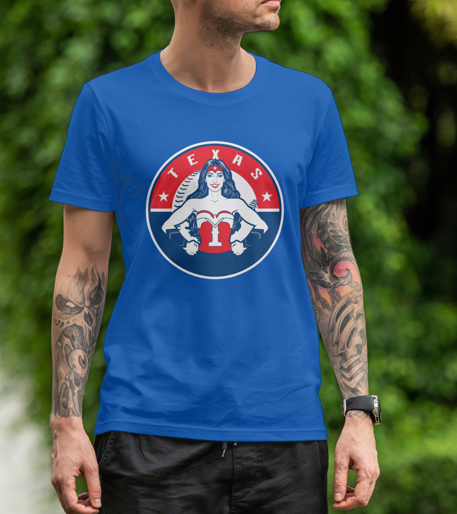 Texas Wonder Woman Baseball Icon T-Shirt