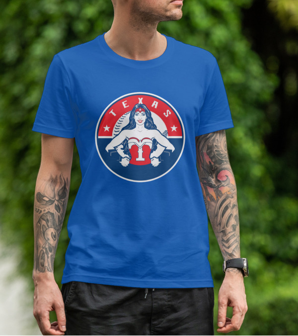 Texas Wonder Woman Baseball Icon T-Shirt