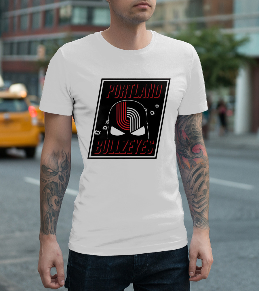Portland Trail Bullzeyes NBA Basketball Emblem T-Shirt