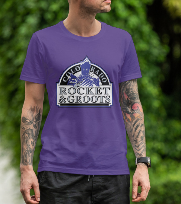 Colorado Rocket And Groots MLB Baseball Crossover T-Shirt