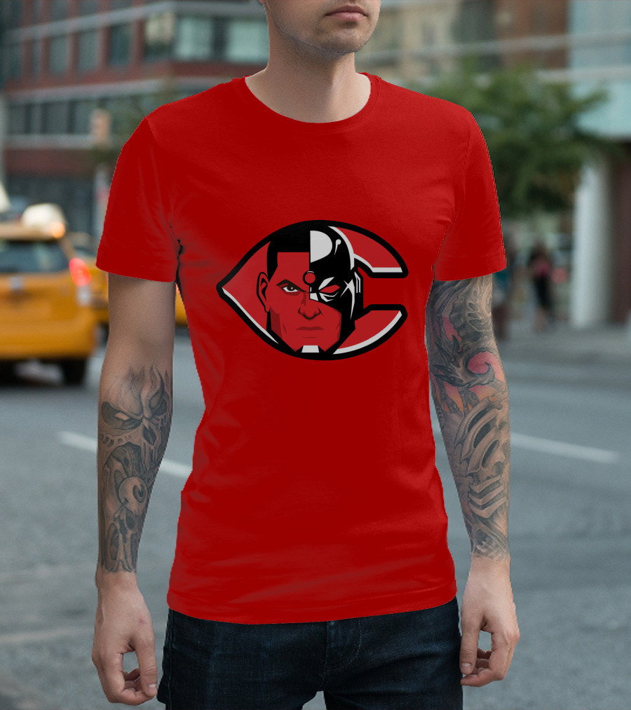 Cincinnati Cyborgs MLB Logo Face T-Shirt