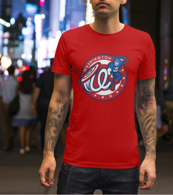 Washington Captain America MLB Crossover T-Shirt