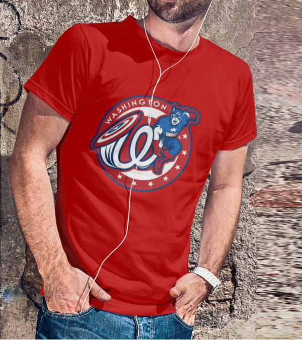 Washington Captain America MLB Crossover T-Shirt