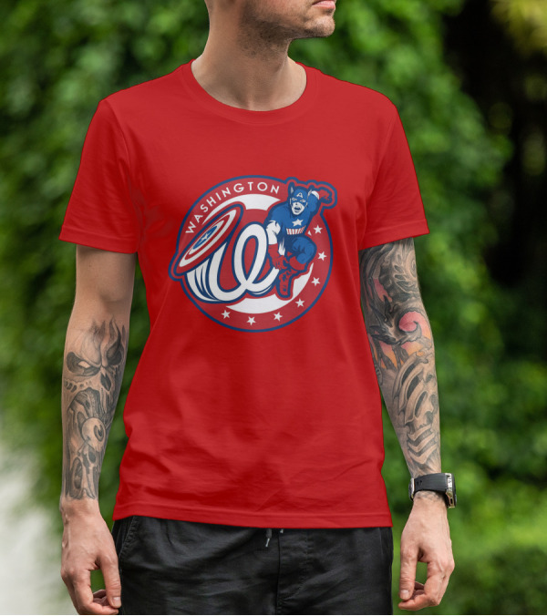 Washington Captain America MLB Crossover T-Shirt