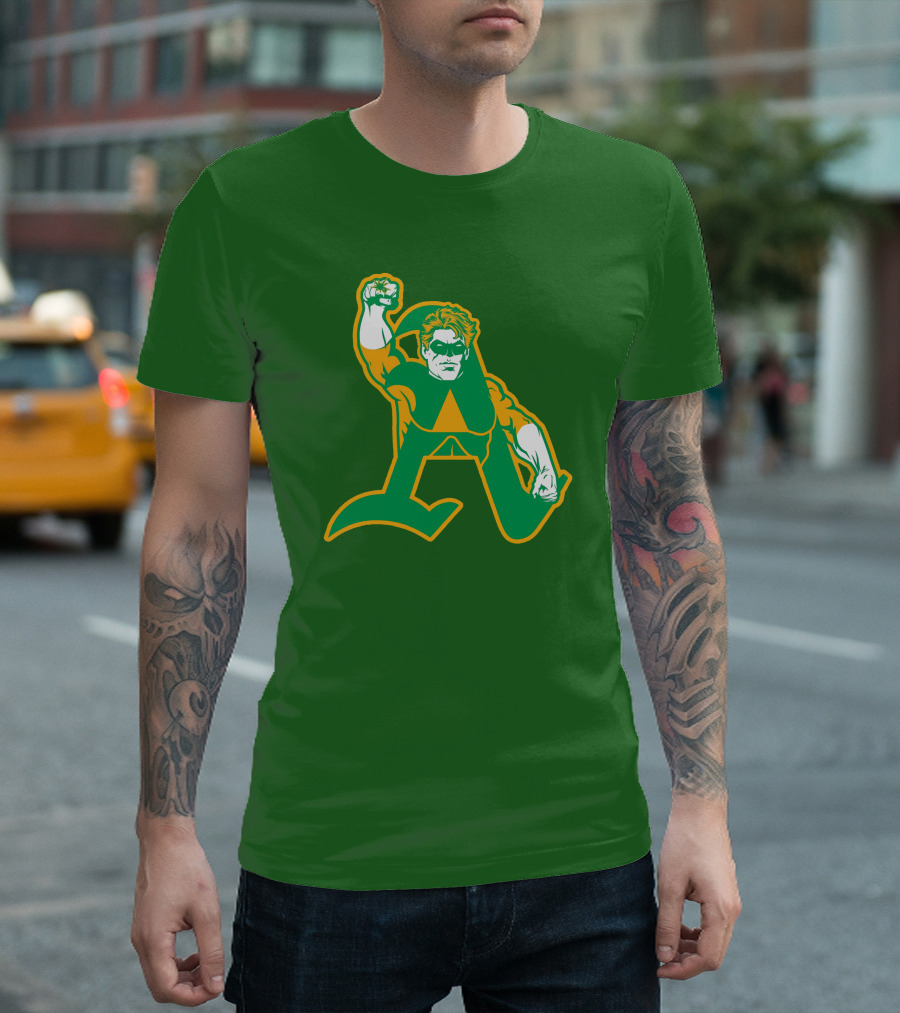 Oakland Athletics Green Lantern MLB Crossover T-Shirt