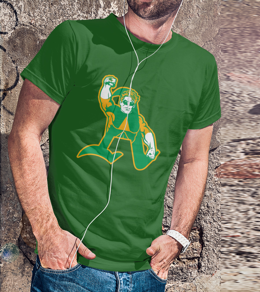 Oakland Athletics Green Lantern MLB Crossover T-Shirt