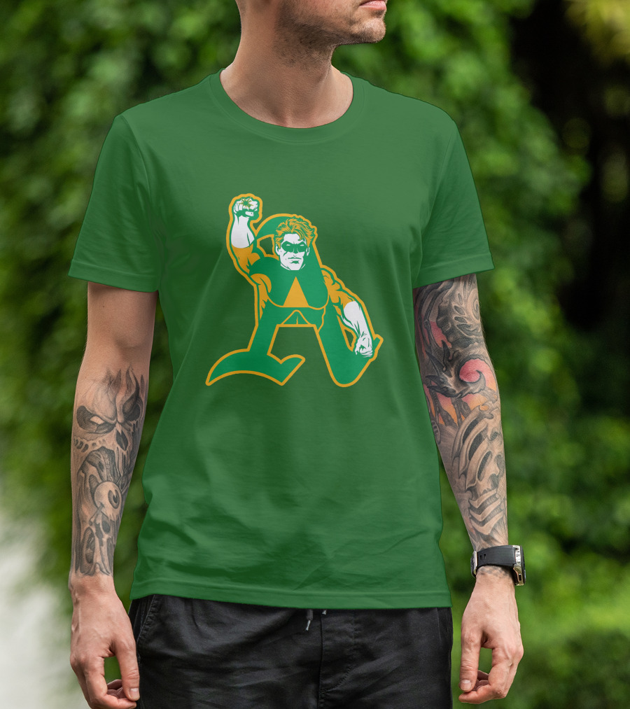 Oakland Athletics Green Lantern MLB Crossover T-Shirt