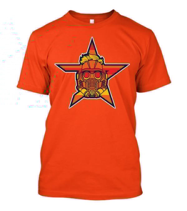 Star Lord Mask Houston Astros MLB Crossover T-Shirt