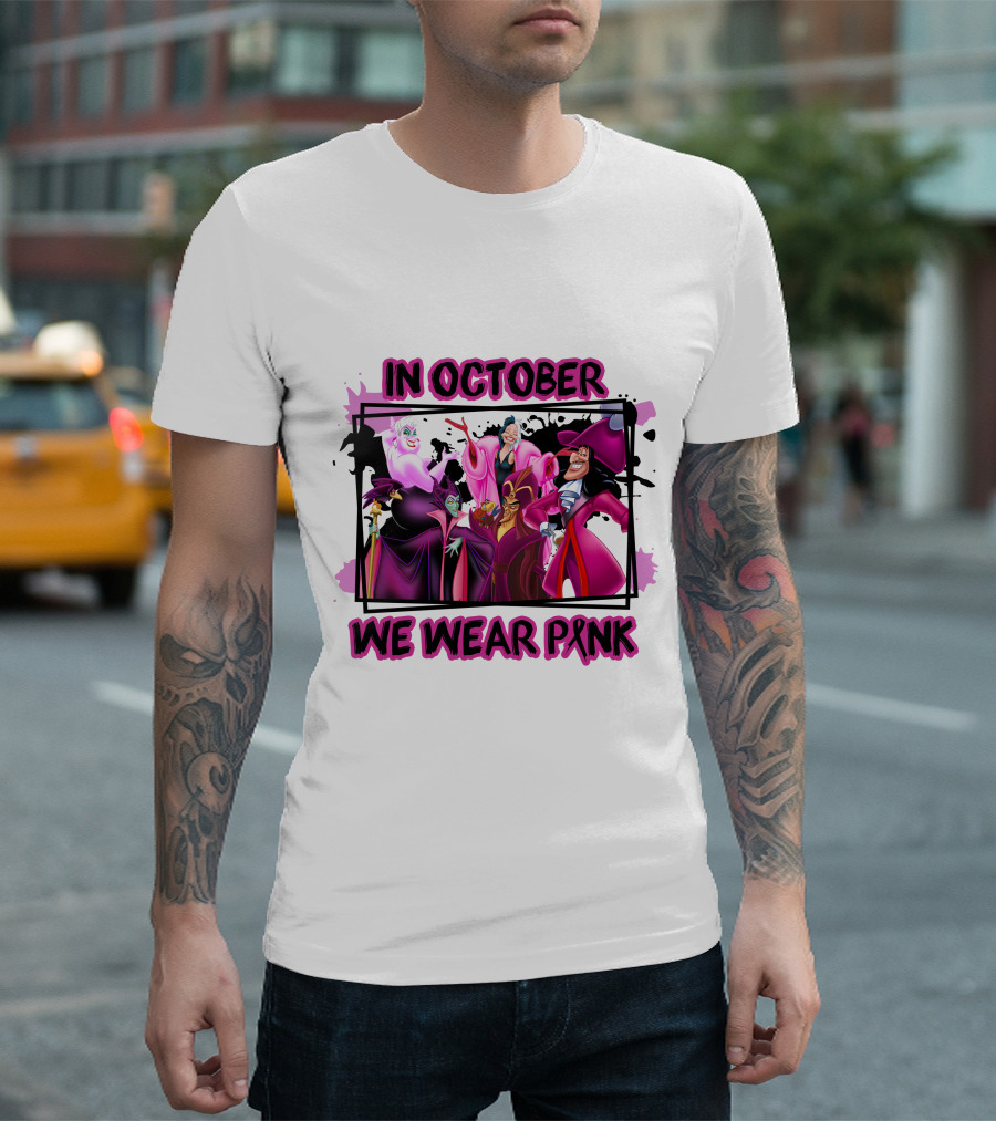 In October We Wear Pink Villains T-Shirt