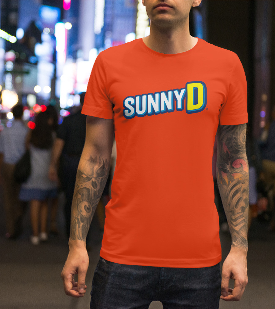 SUNNYD Retro Logo Bright Orange T-Shirt