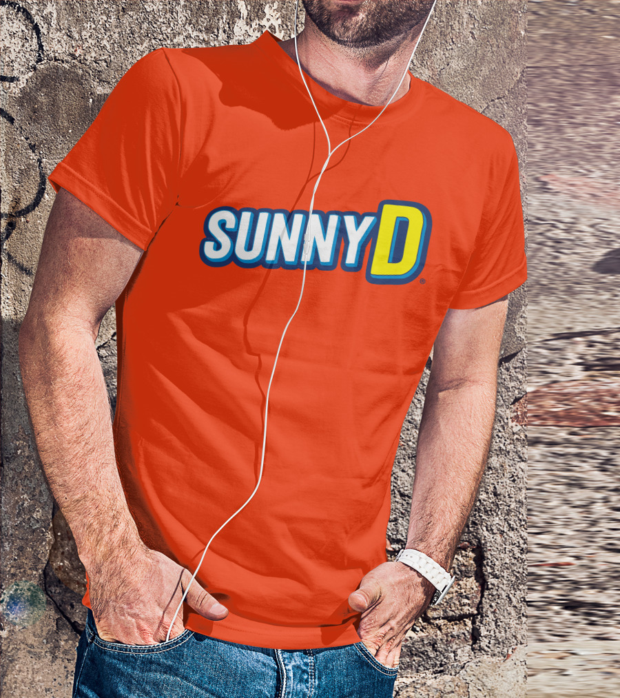 SUNNYD Retro Logo Bright Orange T-Shirt