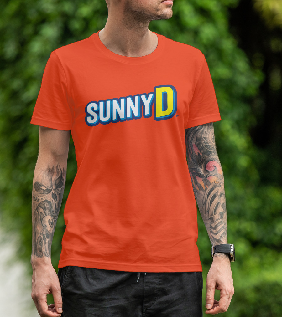 SUNNYD Retro Logo Bright Orange T-Shirt