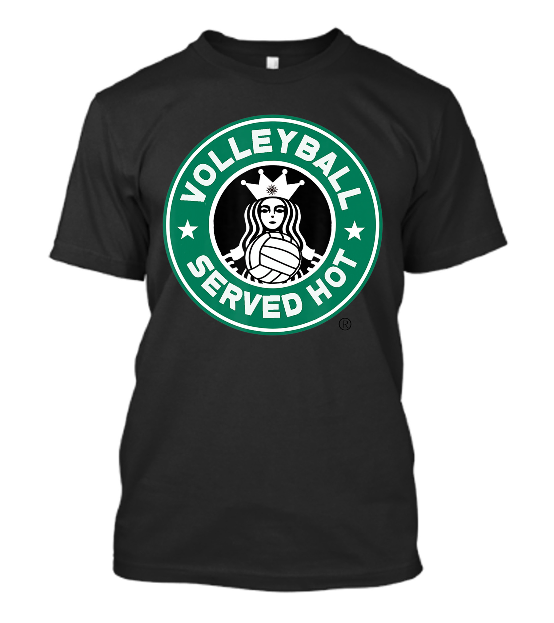 Volleyball Served Hot Funny Logo Design Great T-Shirt