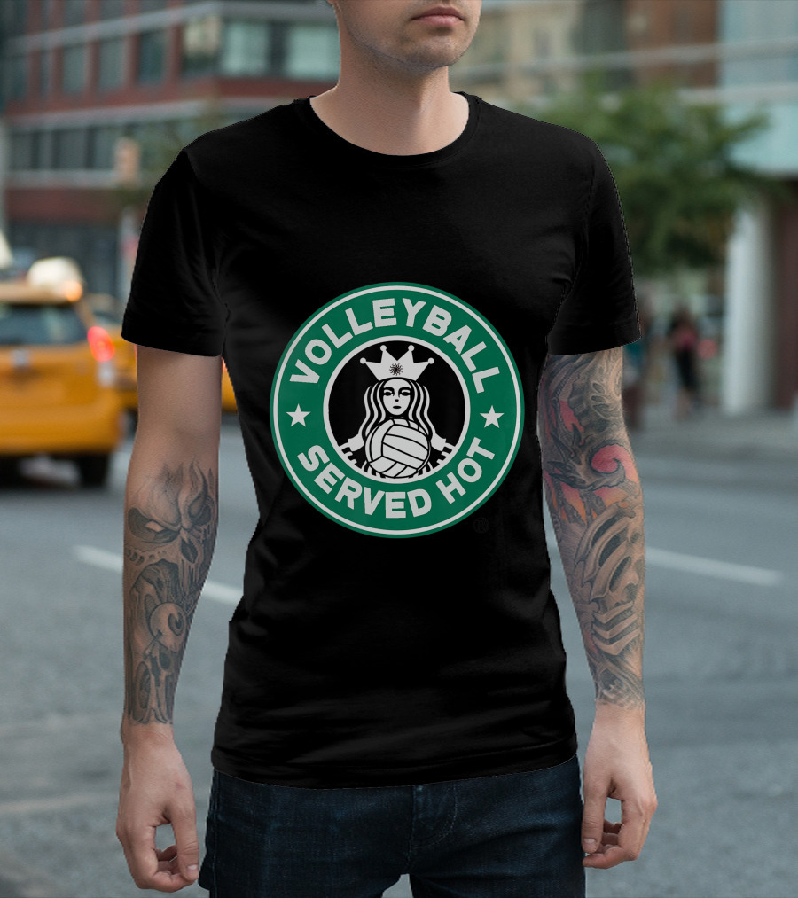 Volleyball Served Hot Funny Logo Design Great T-Shirt