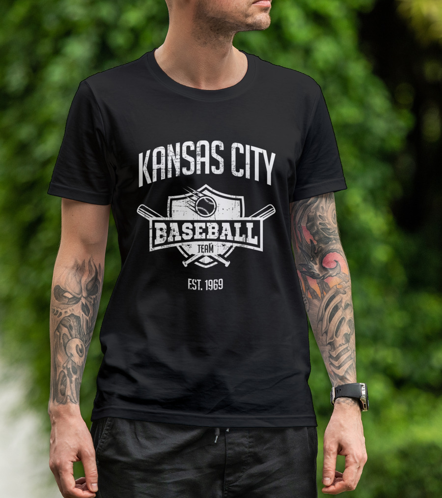 Kansas City Baseball Team Distressed Gameday Fan Est. 1969 T-Shirt