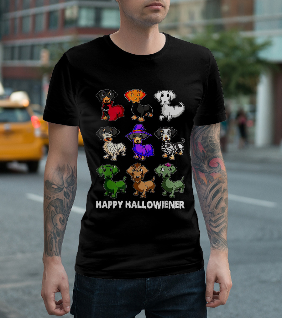 Happy Halloweiner Funny Halloween Dachshund Dogs Lover T-Shirt
