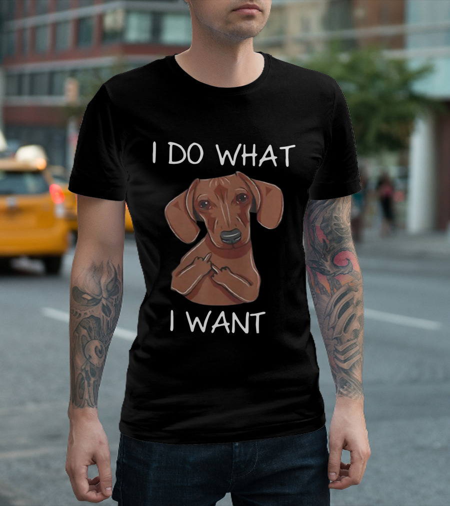Dachshund I Do What I Want Funny Dachshund I Want T-Shirt