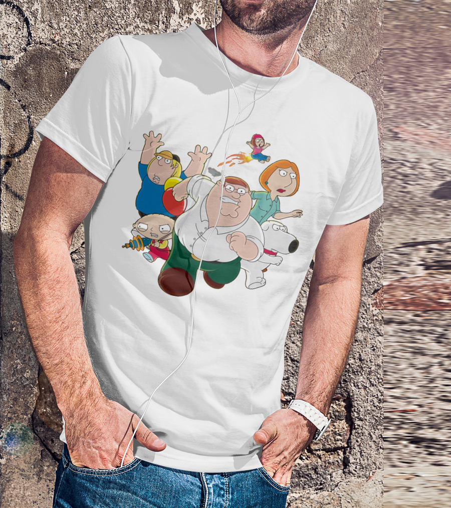 Family Guy Peter Lois Brian Stewie Meg Chris Running Team T-Shirt