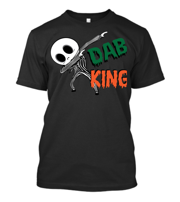 Dab King Skeleton Character In Striped Suit T-Shirt
