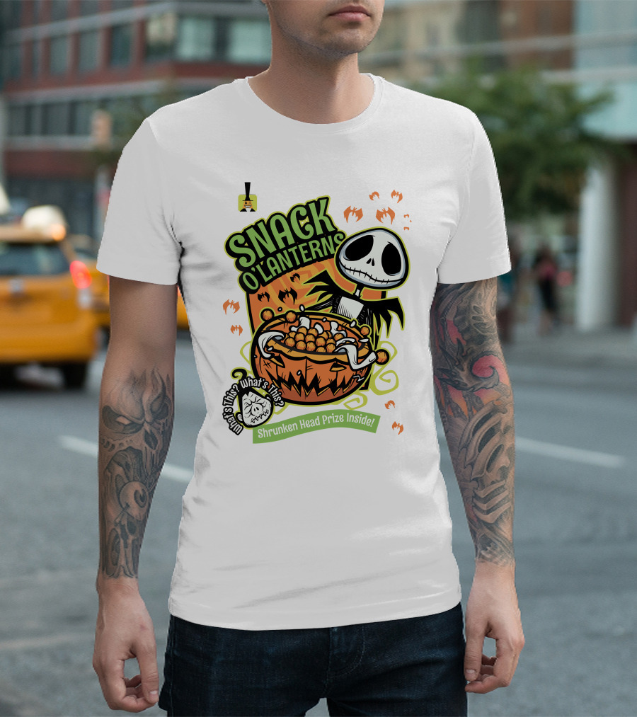 Snack O'Lanterns What's This Shrunken Head Prize Inside T-Shirt