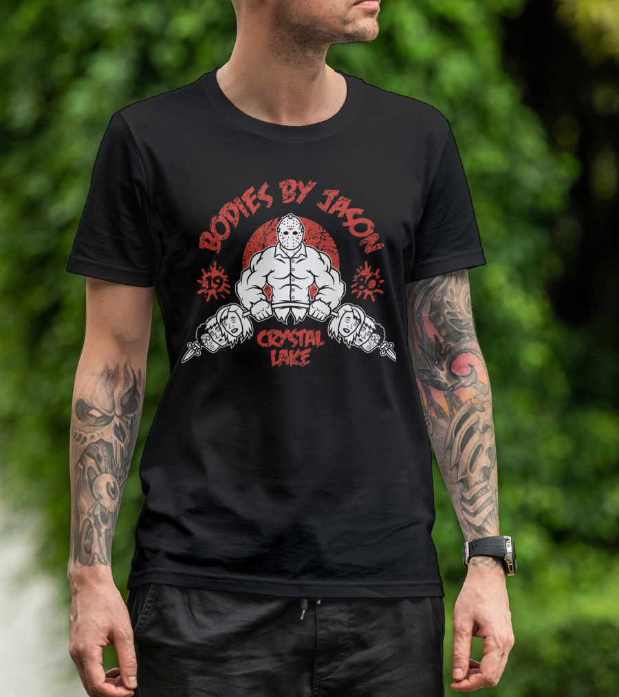 Bodies By Jason Crystal Lake 1980 Vintage Horror Masked Killer T-Shirt