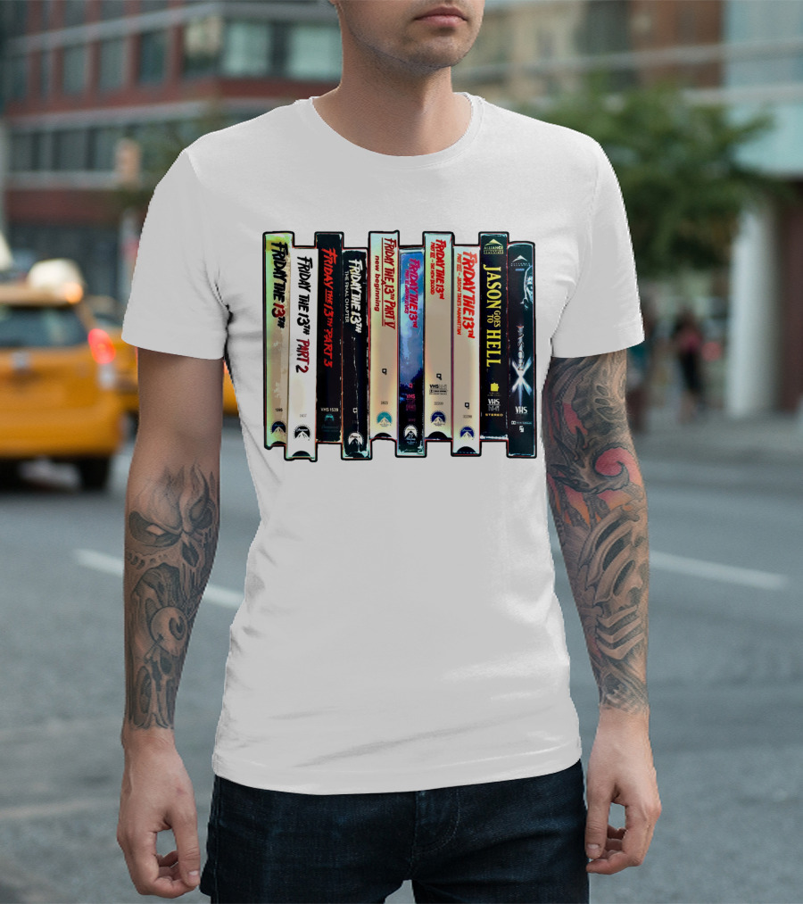 Friday The 13th VHS Collection Part 1-9 Jason Goes To Hell T-Shirt