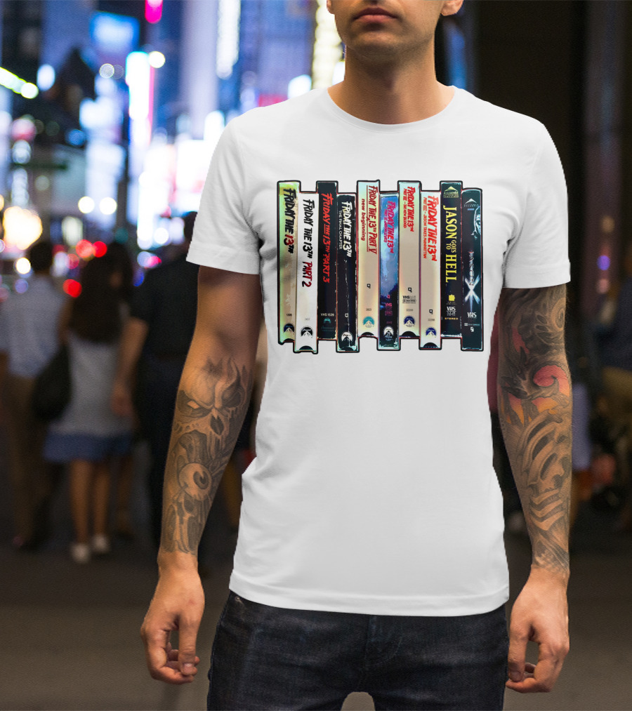 Friday The 13th VHS Collection Part 1-9 Jason Goes To Hell T-Shirt