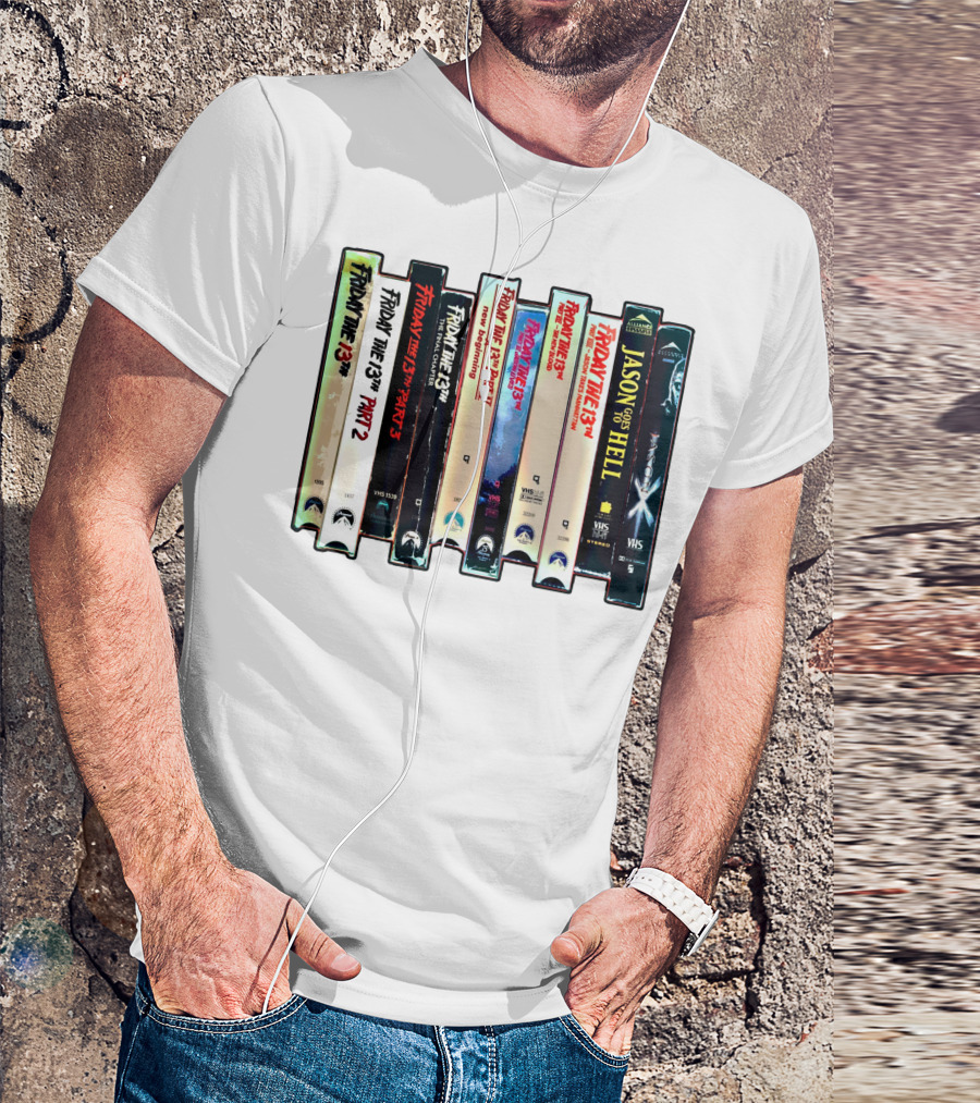 Friday The 13th VHS Collection Part 1-9 Jason Goes To Hell T-Shirt