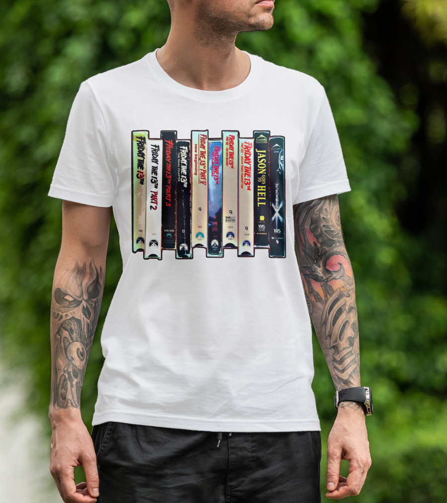 Friday The 13th VHS Collection Part 1-9 Jason Goes To Hell T-Shirt