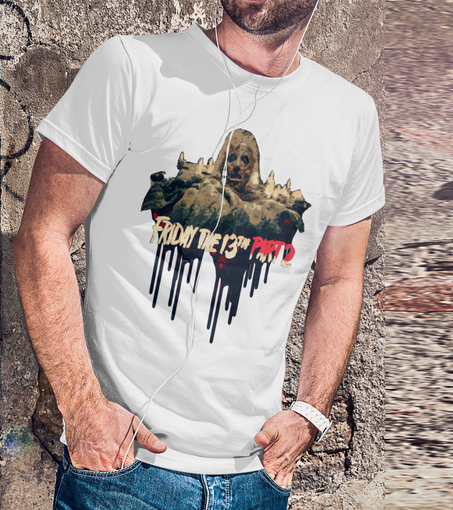 Friday The 13th Part 2 Dripping Mask Horror T-Shirt