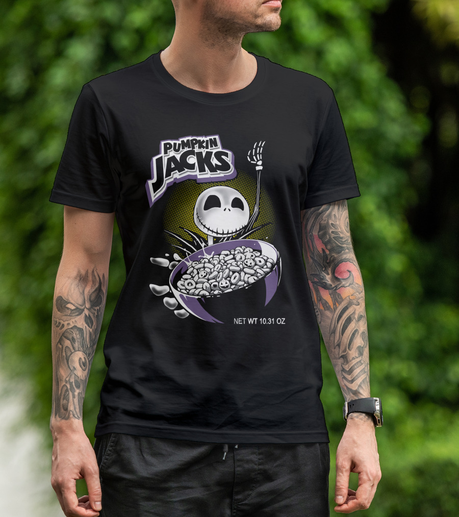 Pumpkin Jacks Cereal Halloween Skeleton NET WT 10.31 OZ T-Shirt