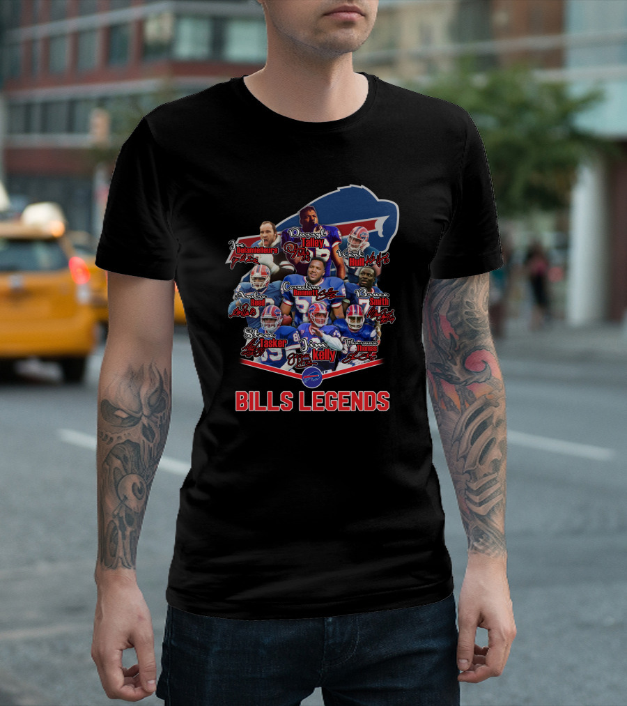 Bills Legends Featuring Talley Kelly Bennett Thomas Tasker Hull Smith Andre Reed T-Shirt