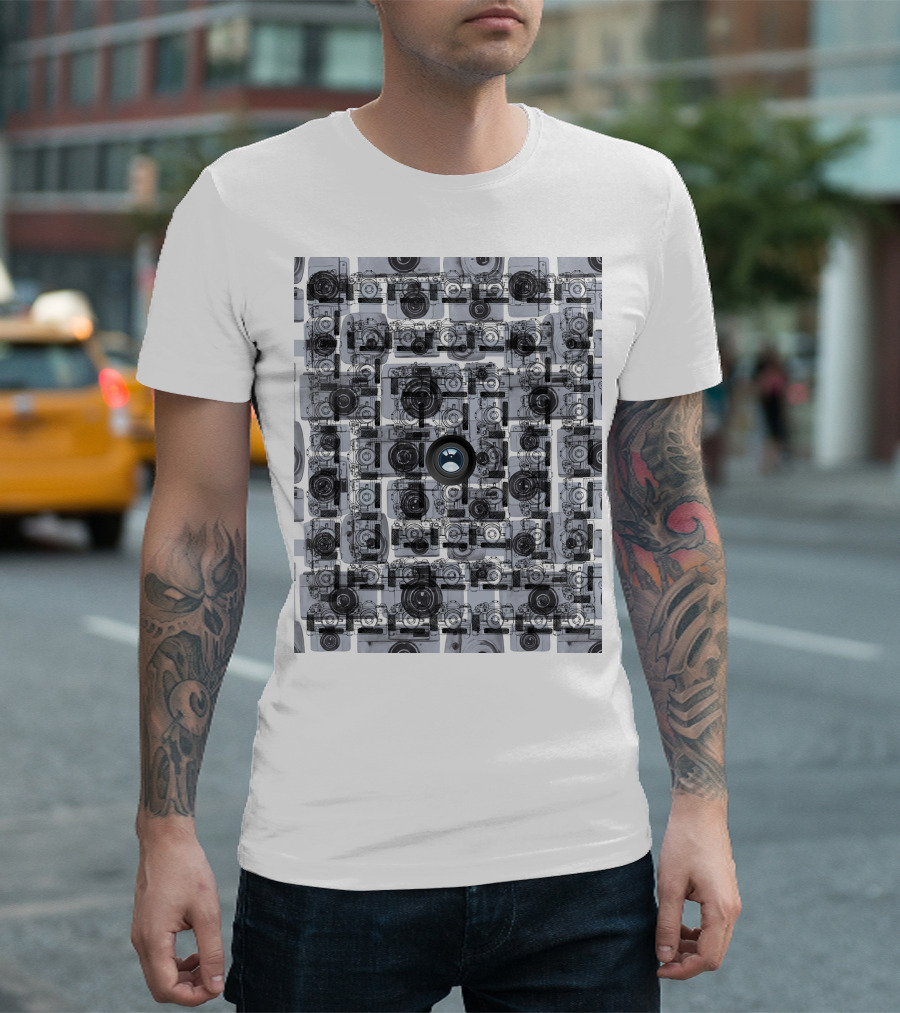 Camera Capture Memory Retro Collage T-Shirt
