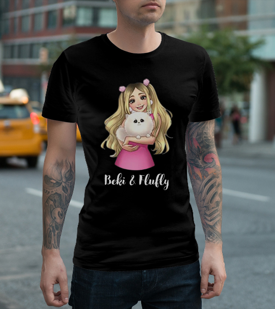 Rebekah Wing Beki and Fluffy Anime Style Pink Dress T-Shirt