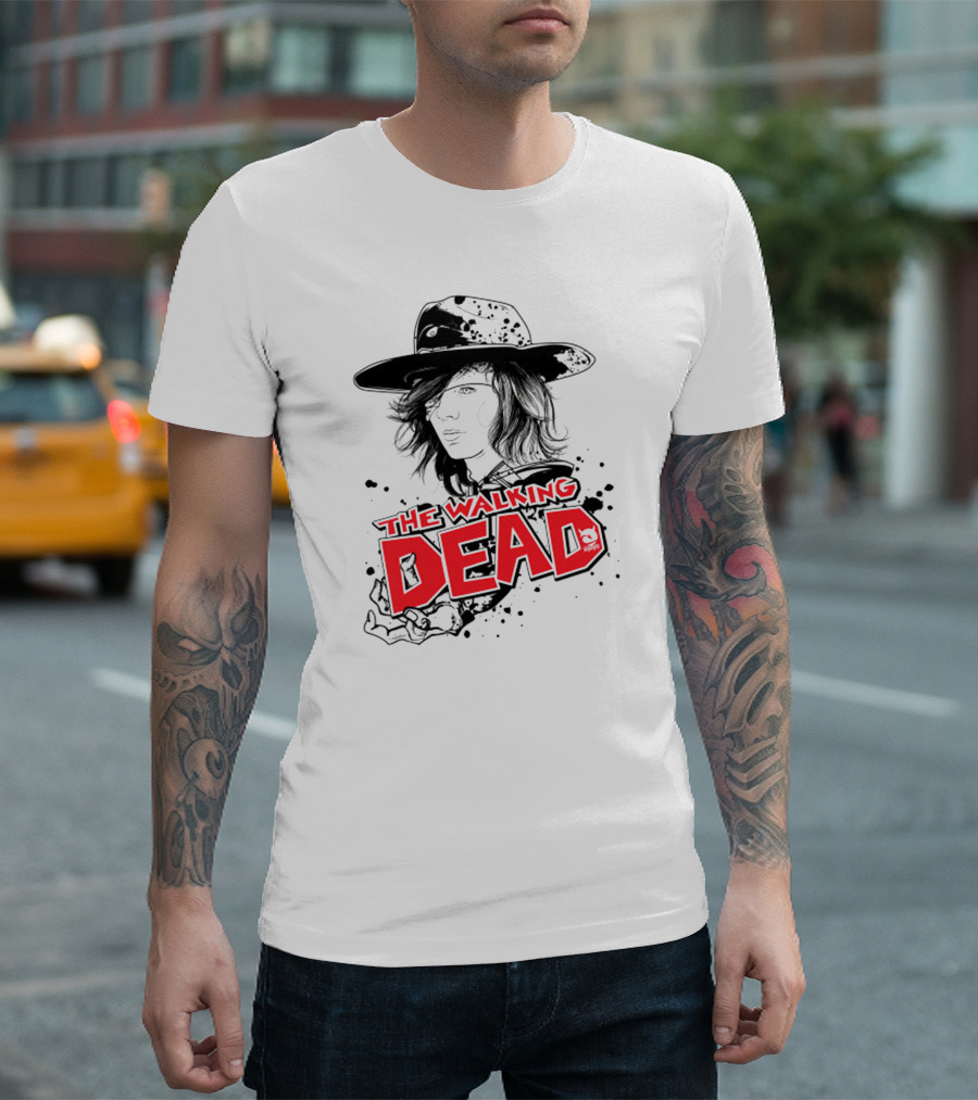 The Walking Dead Character Art Black Hat T-Shirt