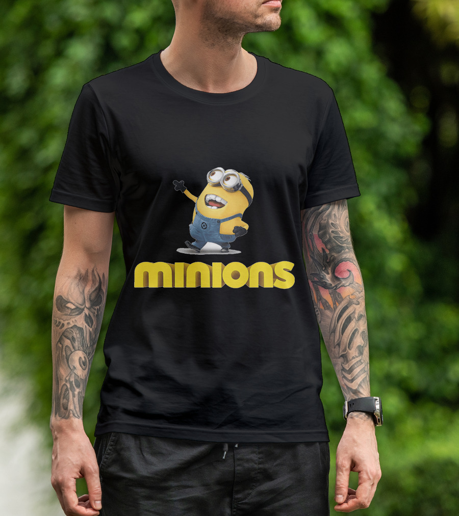 Minions Character With Iconic Yellow Costume And Goggles T-Shirt