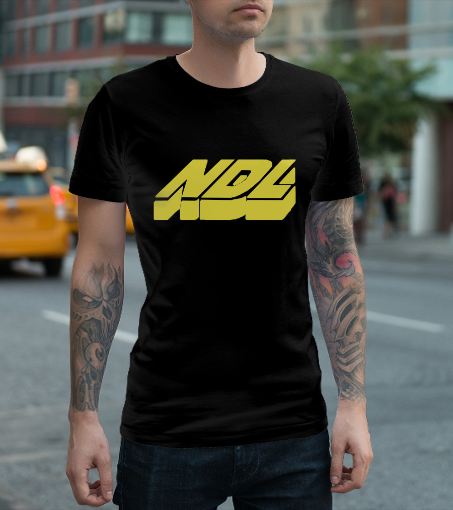 NDL Yellow Block Text Merchandise T-Shirt