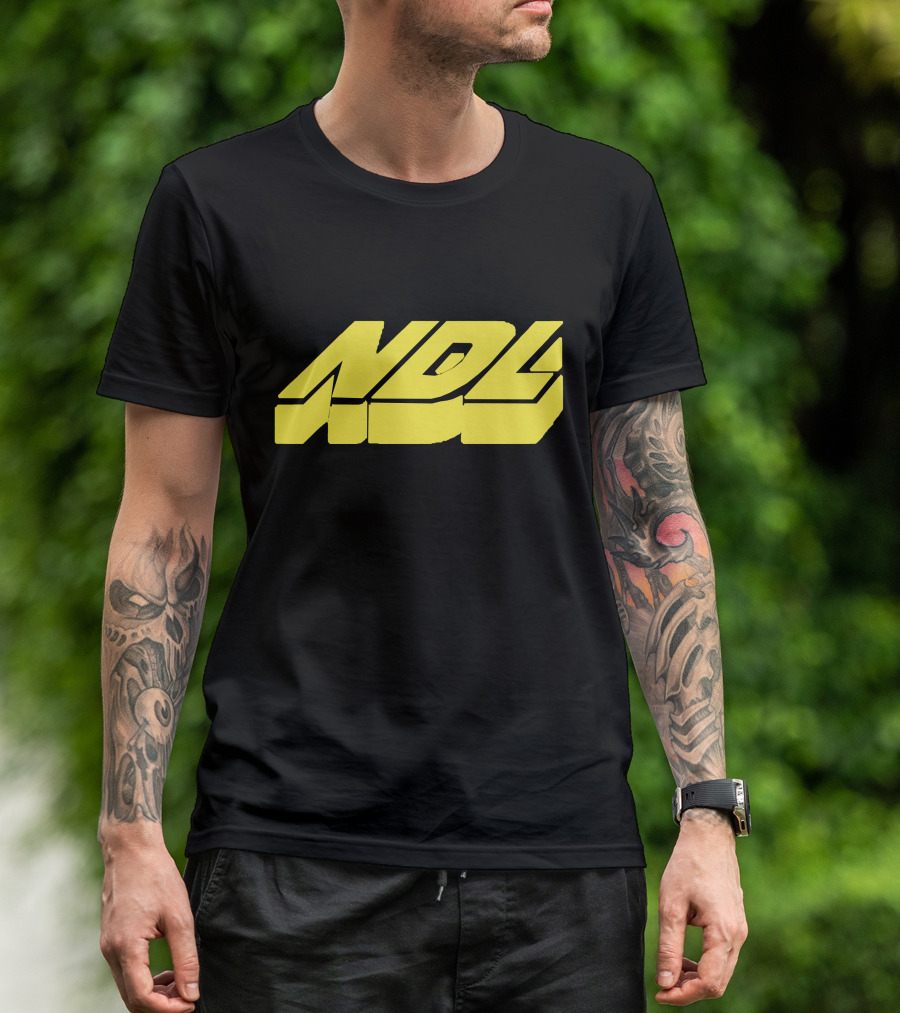 NDL Yellow Block Text Merchandise T-Shirt