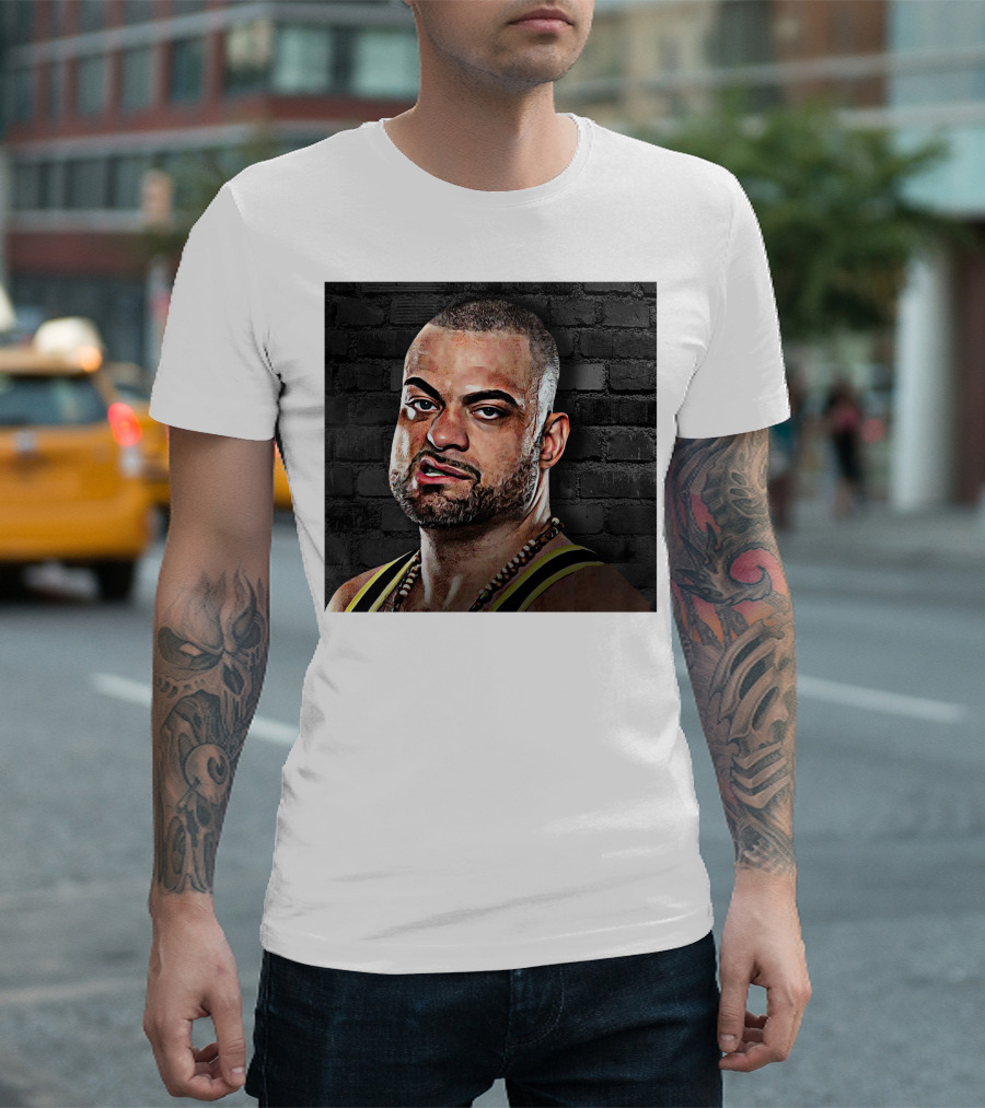 Eddie Kingston Brick Wall Background T-Shirt