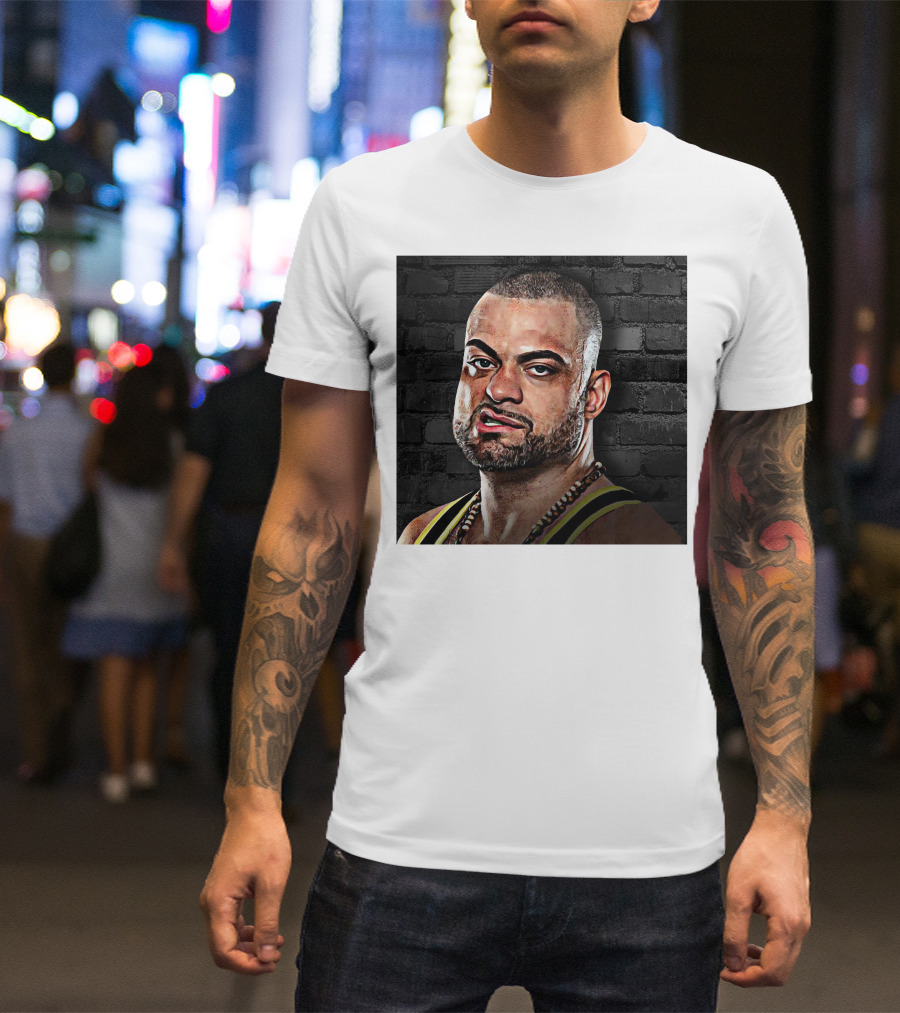 Eddie Kingston Brick Wall Background T-Shirt