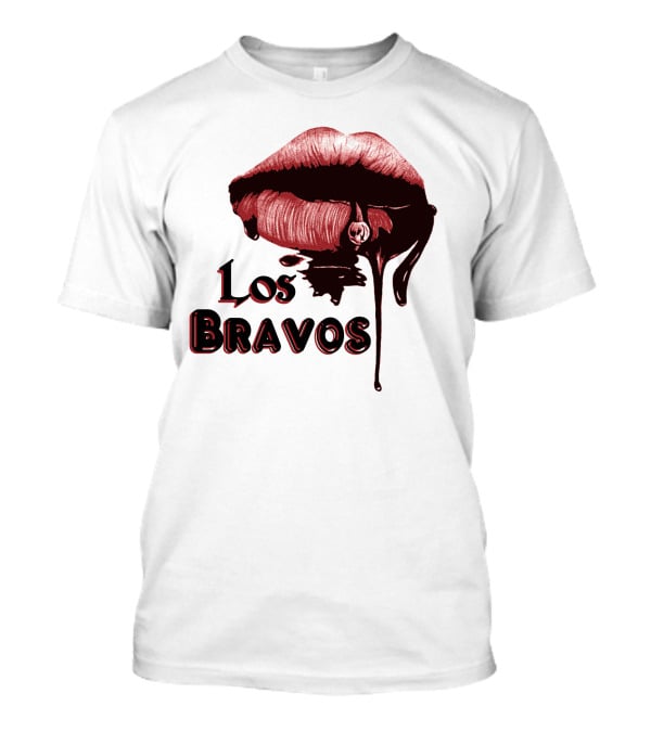 Los Bravos Red Lips Dripping T-Shirt