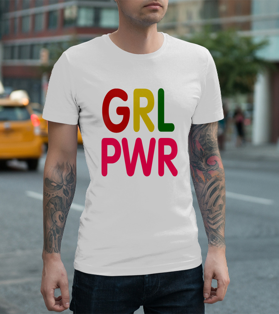 GRL PWR Bold Multicolor Empowerment T-Shirt