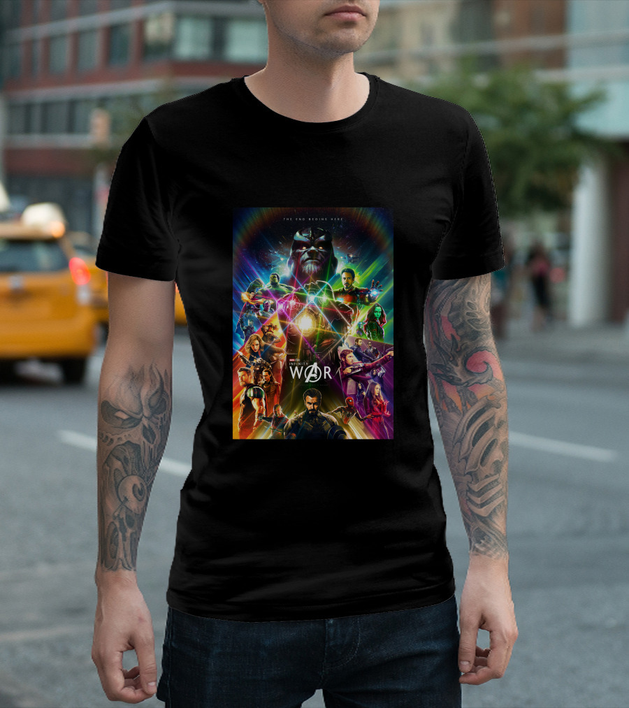 Avenger Infinity War The End Begins Here T-Shirt
